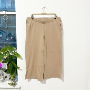 J. Jill PureJill Camel Brown Wide Leg Cropped Sweatpants Size Large